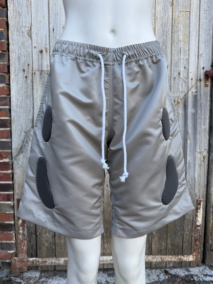 SHORT EN NYLON (GRIS)